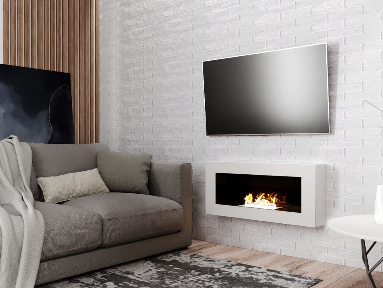 Биокамин "Русский огонь" Лайт Бланк 900N с декоративным стеклом (стемалитом) по цене 25 750 руб.