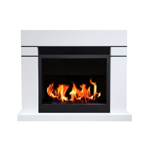 Биокамин в портале "Русский огонь" Тоби с декоративным стеклом (стемалитом)