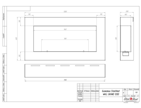 Биокамин SteelHeat WALL GRAND 1200 черный Биокамин SteelHeat WALL GRAND 1200 черный по цене 43 890 руб.