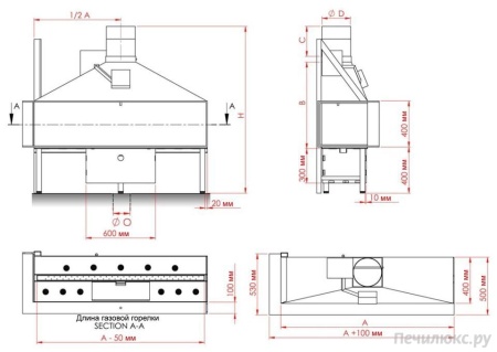 
Газовая топка Vero Design NI G8 H1 G