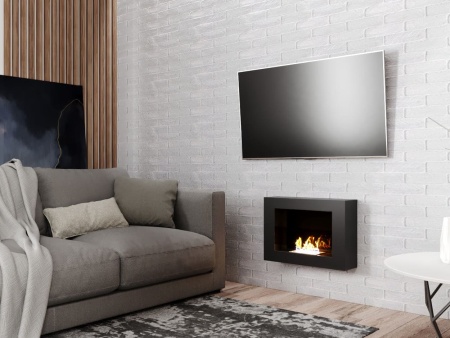 Биокамин "Русский огонь" Лайт 550N настенный с защитным стеклом по цене 16 450 руб.