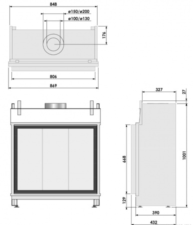 Газовый камин BellFires Original Derby Large Газовый камин BellFires Original Derby Large
