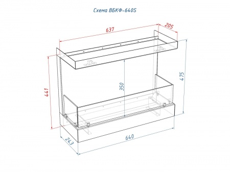 Встроенный биокамин Lux Fire Фронтальный 640 S по цене 43 890 руб.