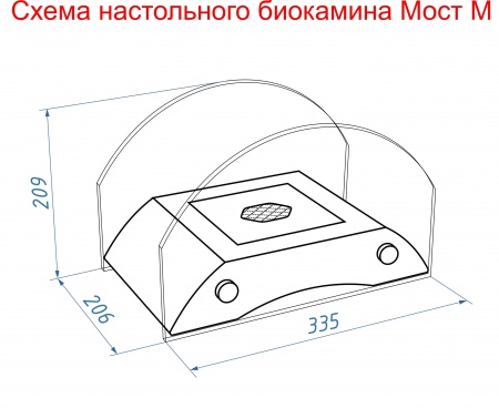 Настольный биокамин Lux Fire "Царский мост" M Серебро Настольный биокамин Lux Fire "Царский мост" M Серебро по цене 13 305 руб.