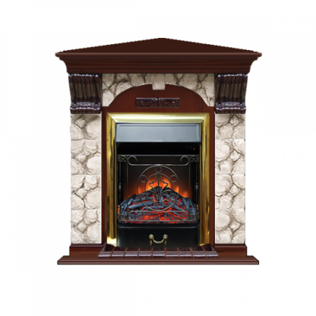 Арочный Карелия угловой (красное дерево)+Majestic Brass