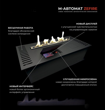 Автоматический биокамин ZeFire M 600 шлифованный с ДУ Автоматический биокамин ZeFire M 600 шлифованный с ДУ по цене 274 000 руб.
